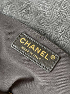 CHANE - School Memory Top Handle Flap Bag Quilted Caviar
