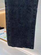 GUCCI - cotton denim pants with horsebit