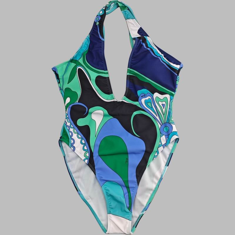 PUCCI - Patterned Halterneck One-Piece Swimsuit
