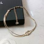 CHANEL - Crystal CC Choker Necklace