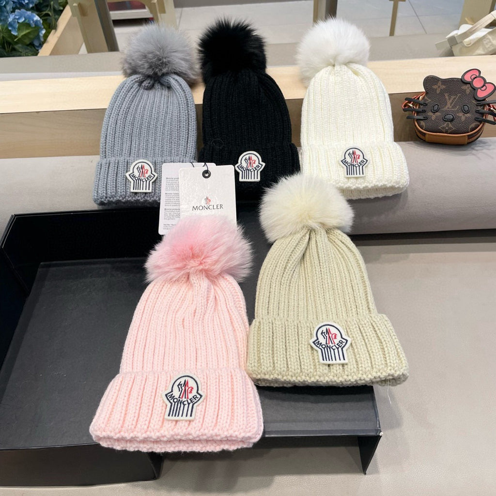MONCLER -  Moncler Wool Beanie With Pom Pom
