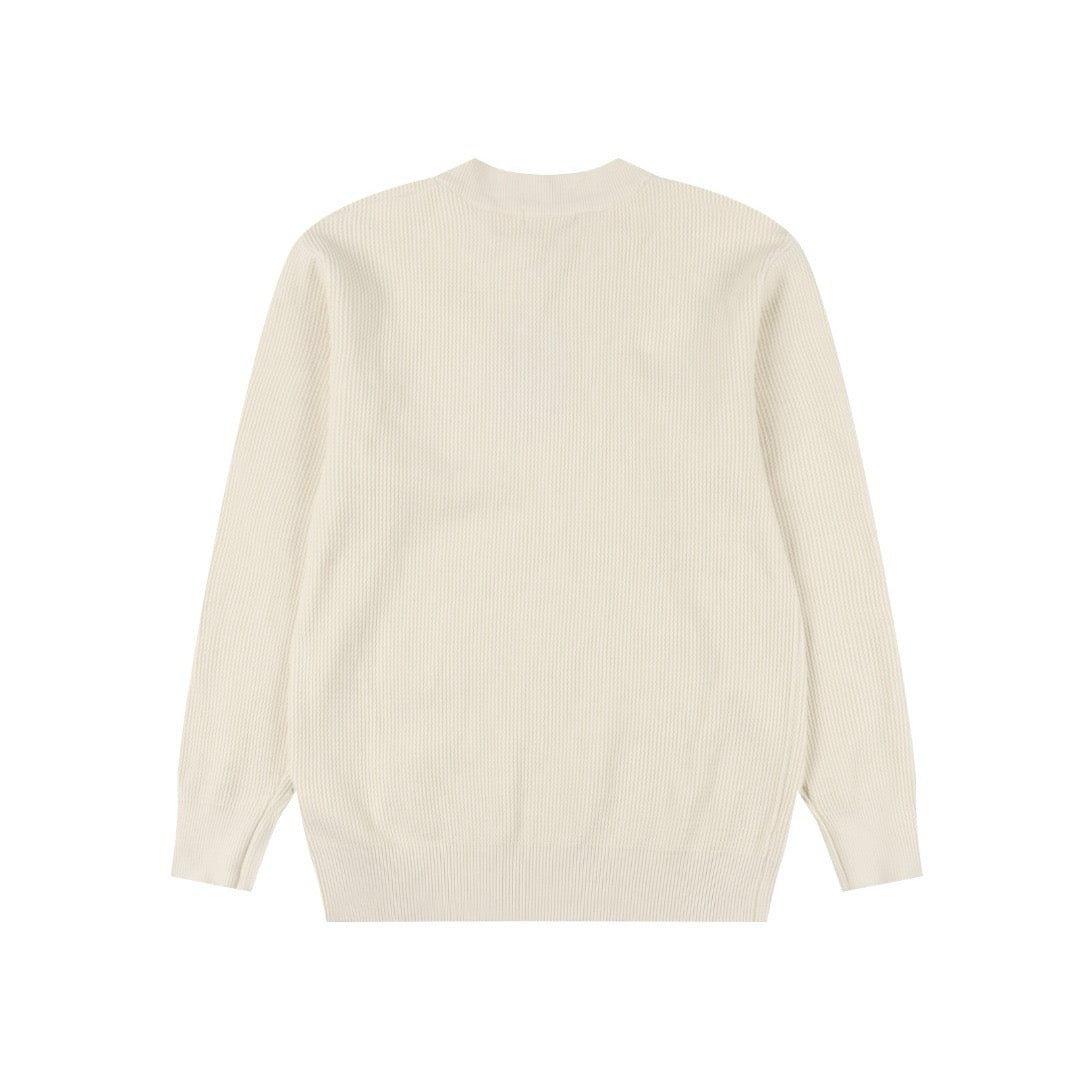 LOUIS VUITTON - Applikation ribbet strik sweater