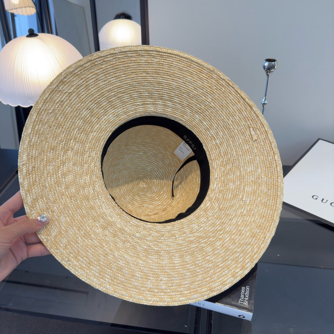GUCCI - trimmed raffia sun hat