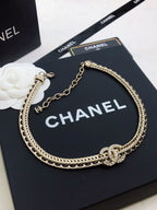 CHANEL - Crystal CC Choker Necklace