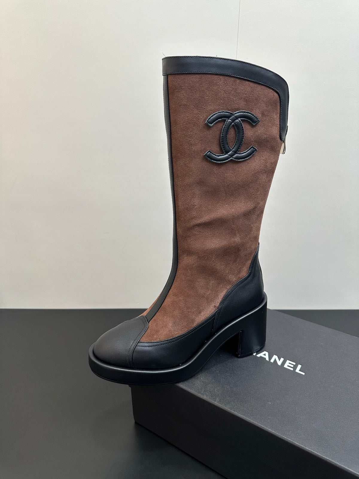 CHANEL - Chanel Suede and Leather High Boot