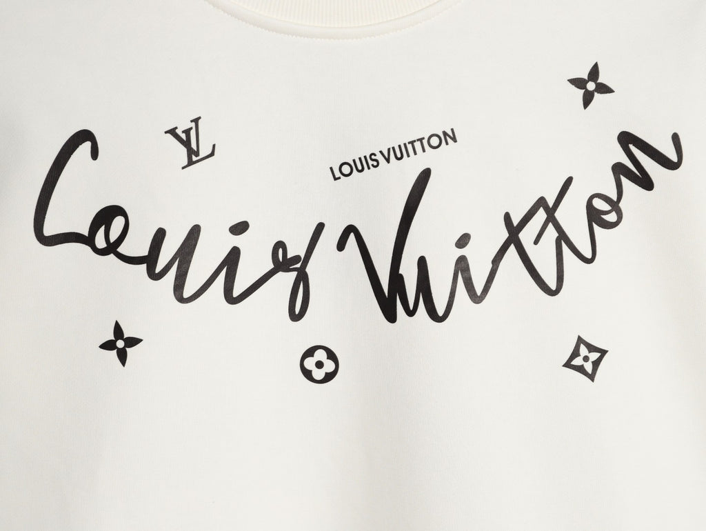 LOUIS VUITTON -unisex Cursive Signature Pullove
