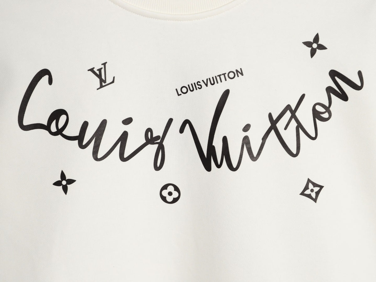LOUIS VUITTON -unisex Cursive Signature Pullove