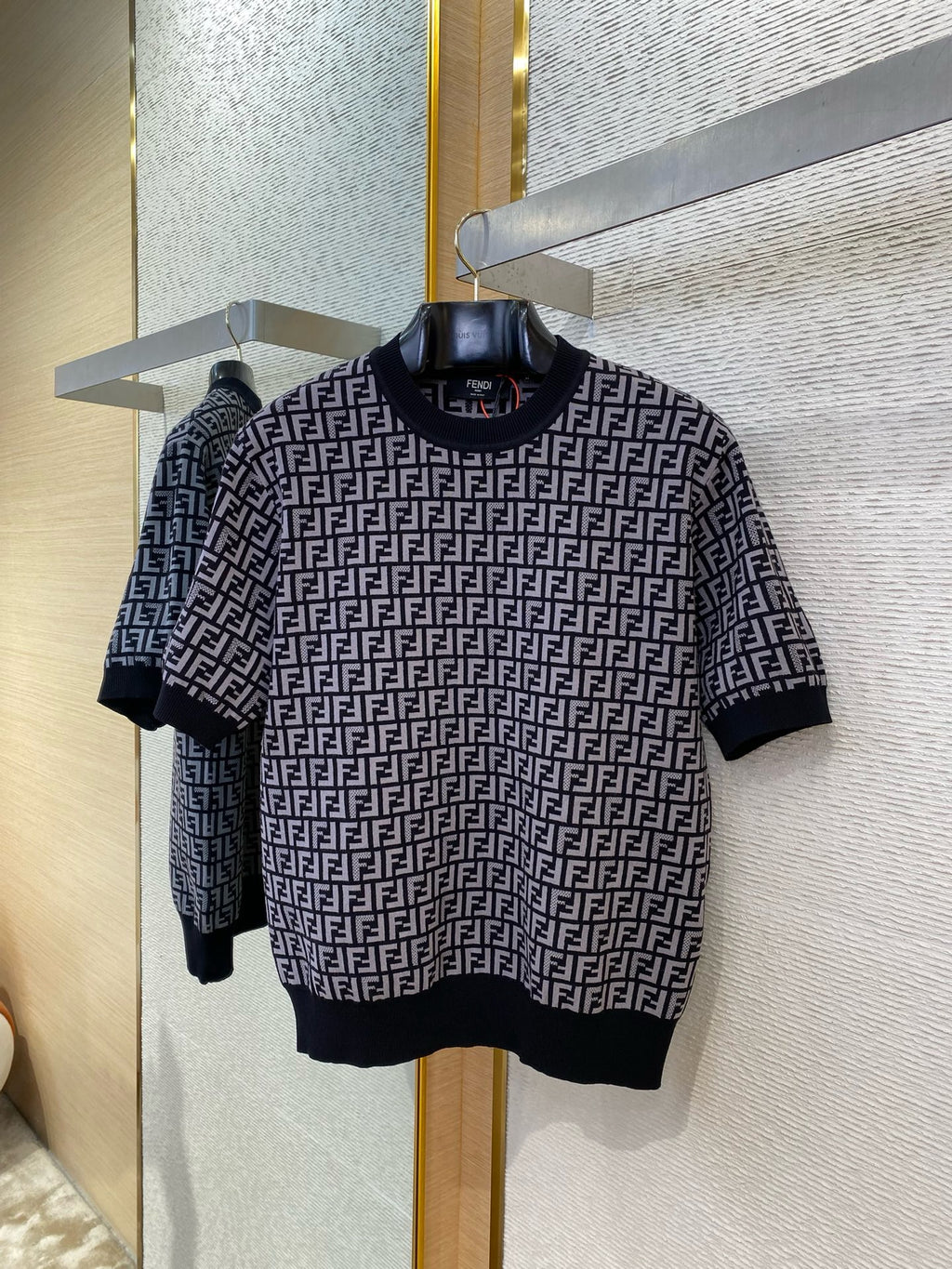 FENDI - Jacquard Knitted T-Shirt