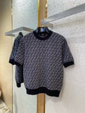 FENDI - Jacquard Knitted T-Shirt