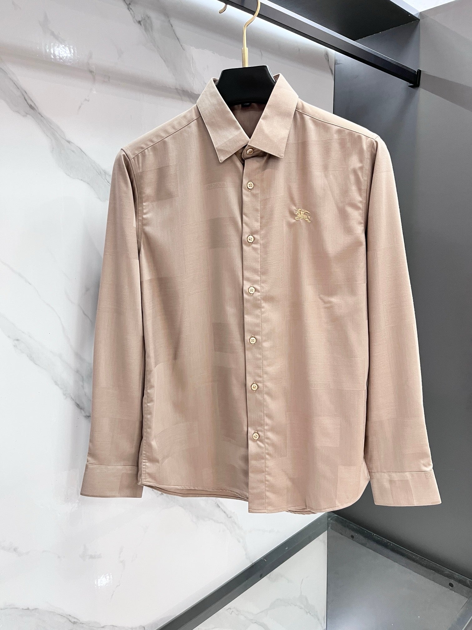 BURBERRY - Stretch Poplin Check long Sleeve Shirt