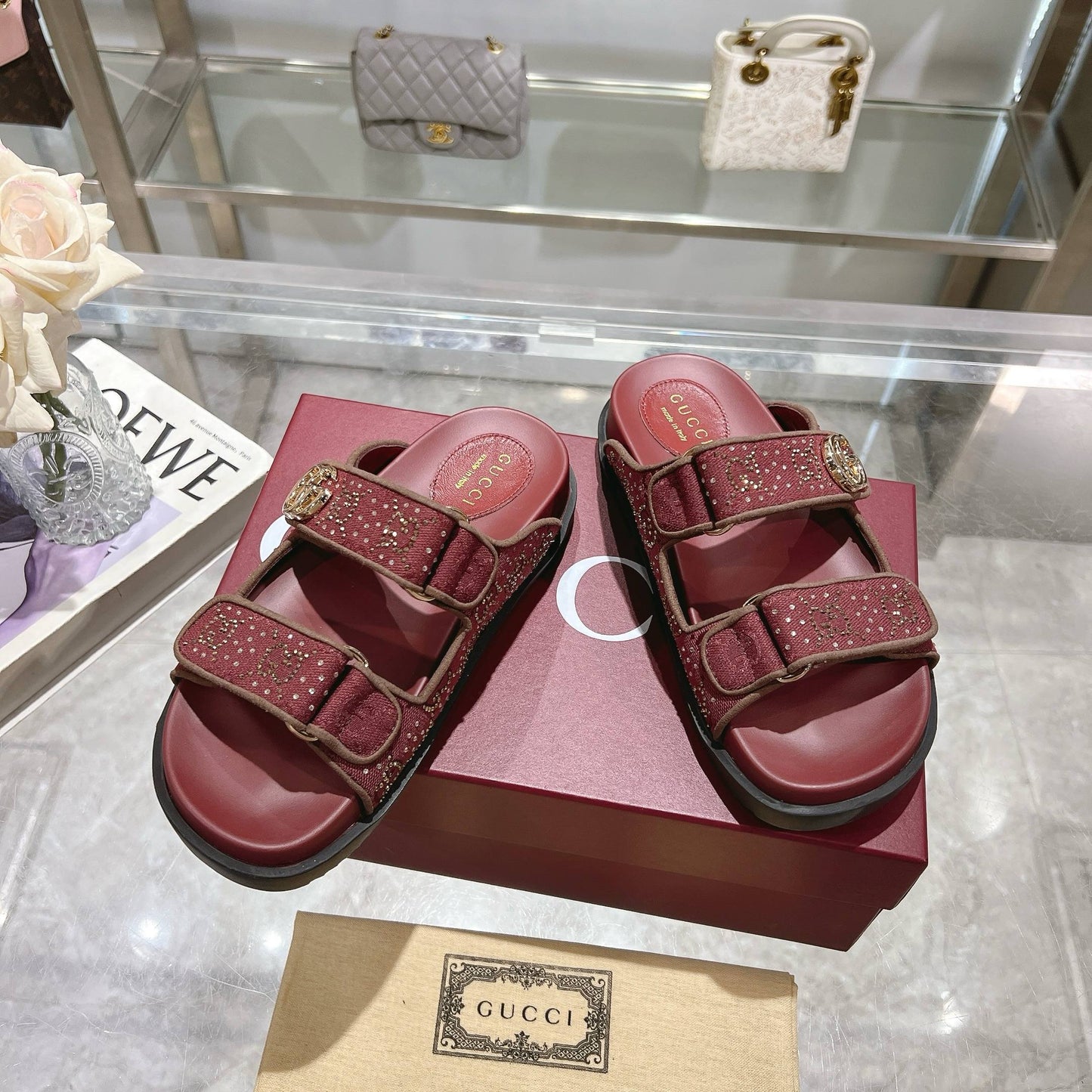 GUCCI - Glitter slippers