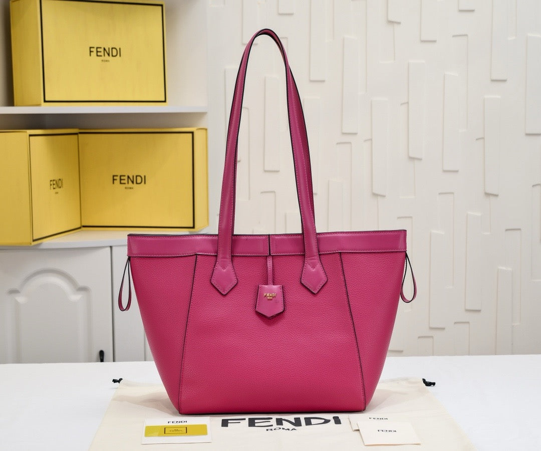 FENDI - Brown FF jacquard fabric bag