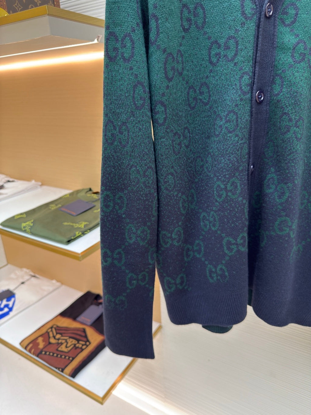 GUCCI  - GG degradé-jacquard cardigan