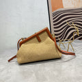 FENDI - First Bag Raffia Small shoulder bag