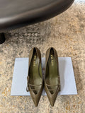 DIOR - open side patent leather heeled pumps