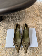 DIOR - open side patent leather heeled pumps