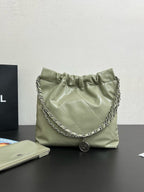 CHANEL - Shiny Calfskin & Gold-Tone Metal