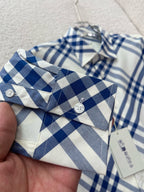 BURBERRY - Slim Fit Check Cotton Poplin Shirt