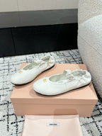 MIU MIU - Ruches nappa leather ballerinas