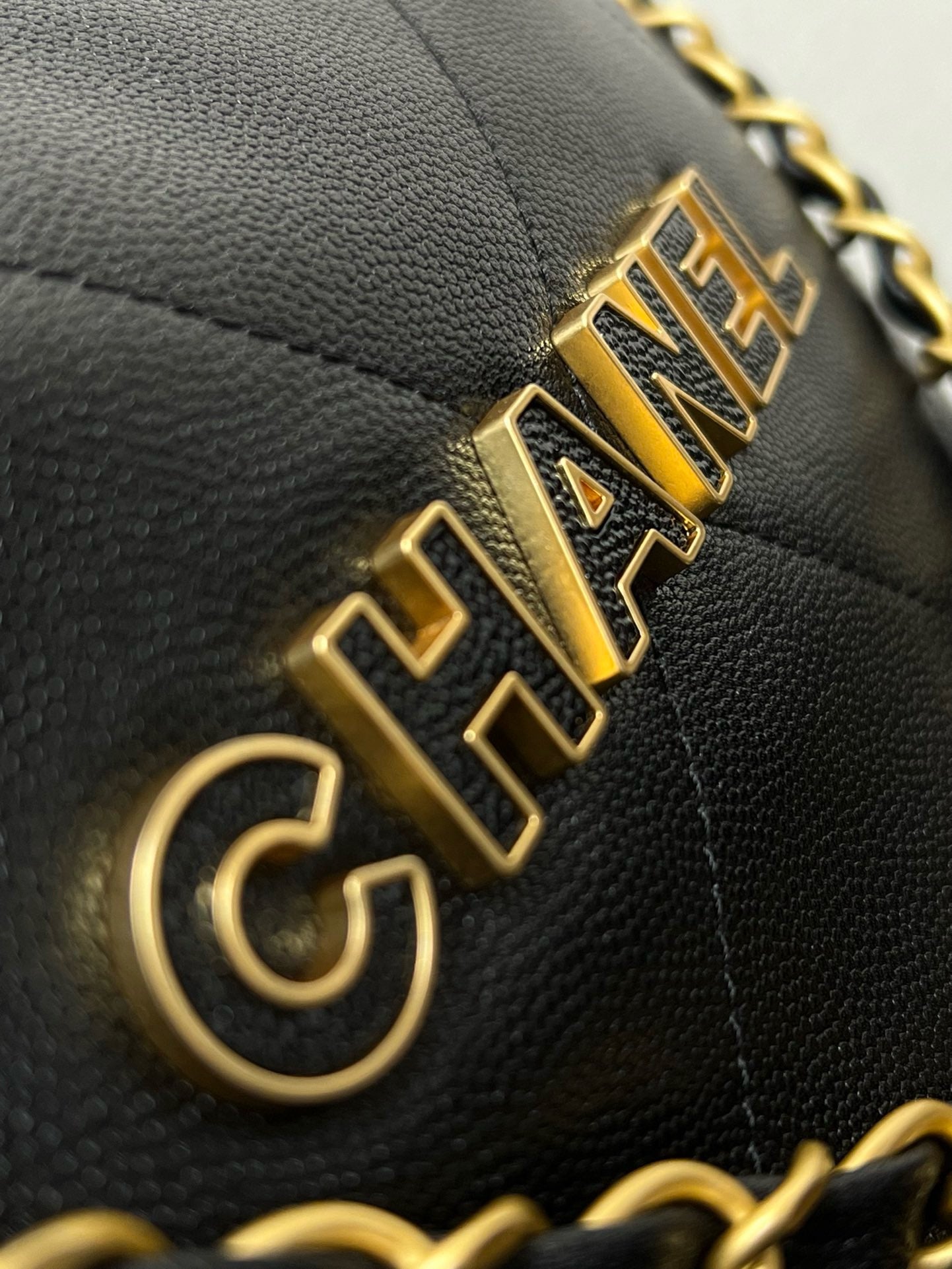 CHANEL - Shiny Calfskin & Gold-Tone Metal