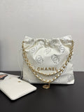 CHANEL - Shiny Calfskin & Gold-Tone Metal