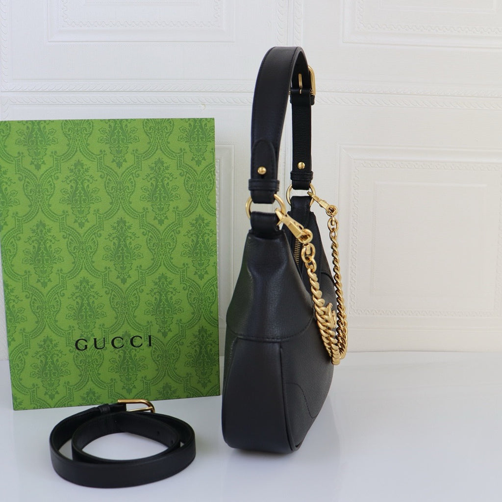 GUCCI - Aphrodite Leather Small shoulder bag