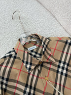 BURBERRY - Slim Fit Check Cotton Poplin Shirt