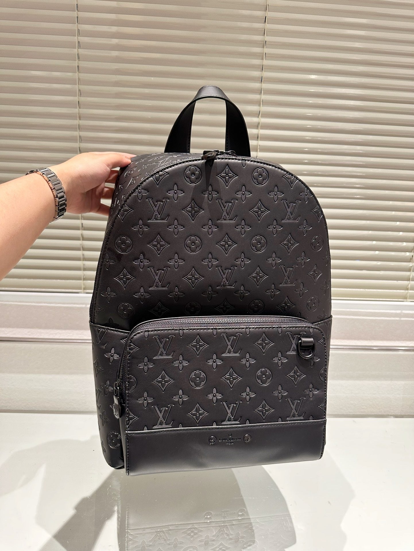 LOUIS VUITTON- Leather Backpack