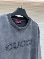 GUCCI  - Logo Cotton Crew Neck Sweatshirt