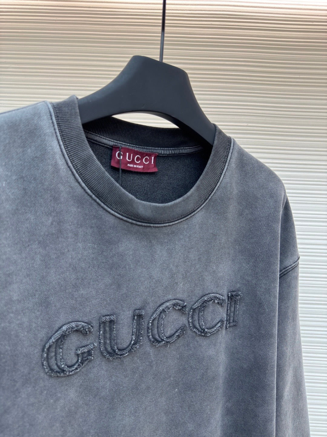 GUCCI  - Logo Cotton Crew Neck Sweatshirt