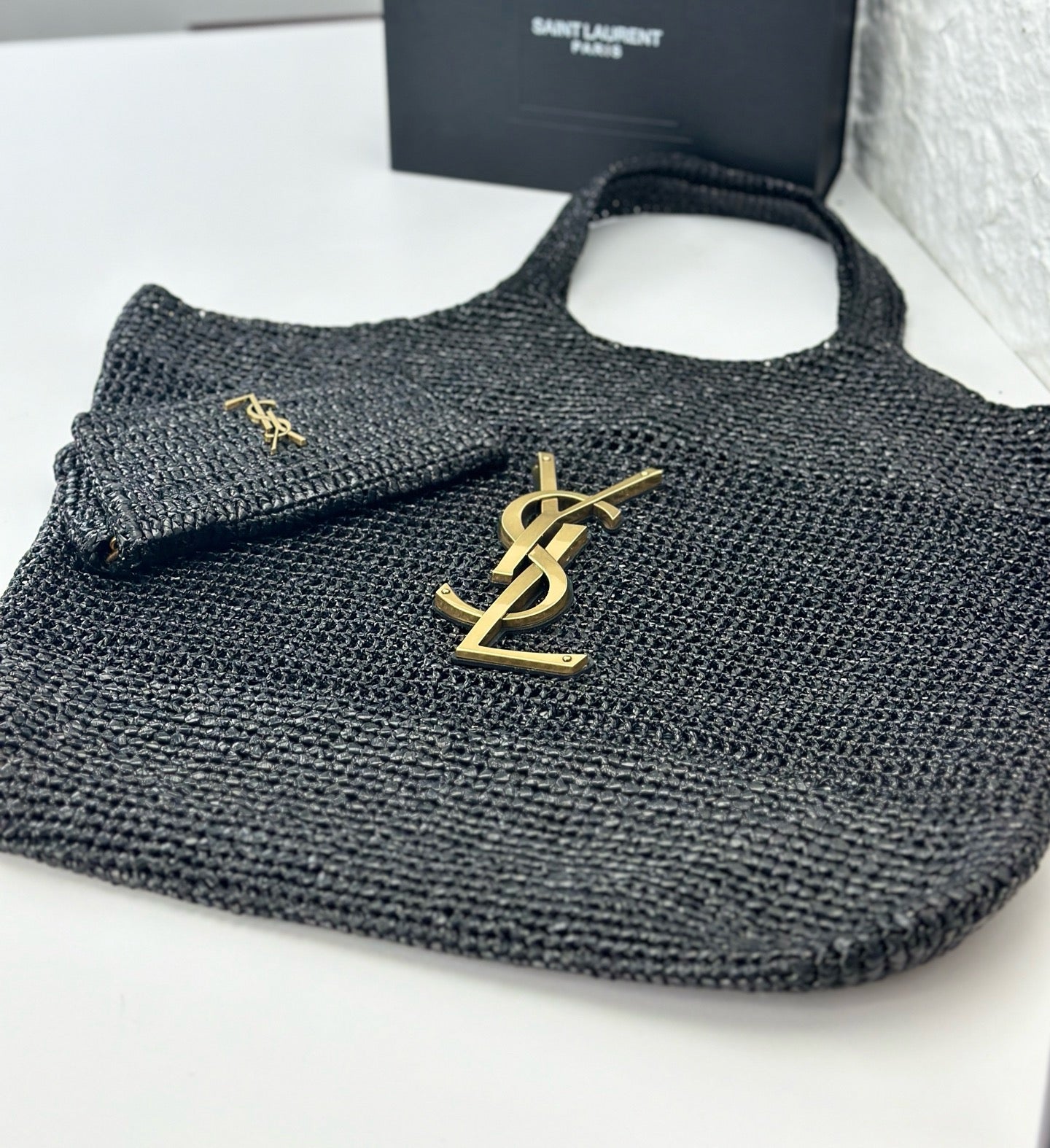 SAINT LAURENT -  Icare in Raffia