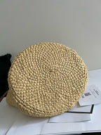 CELINE - TEEN COUFFIN IN WICKER AND NATURAL CALFSKIN