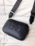 FENDI -  Zucca Coated Canvas and Leather  Bag