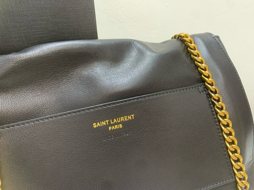 SAINT LAURENT- Black Leather Handbag
