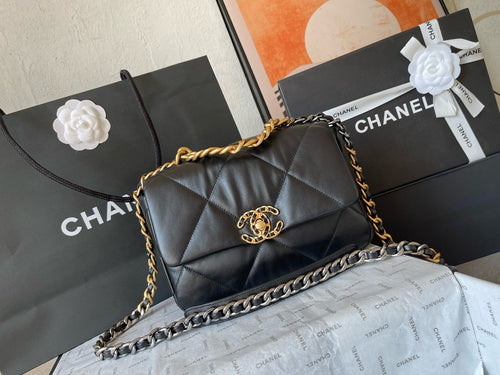 CHANE - Shiny Lambskin Gold-Tone & Ruthenium Finish Metal
