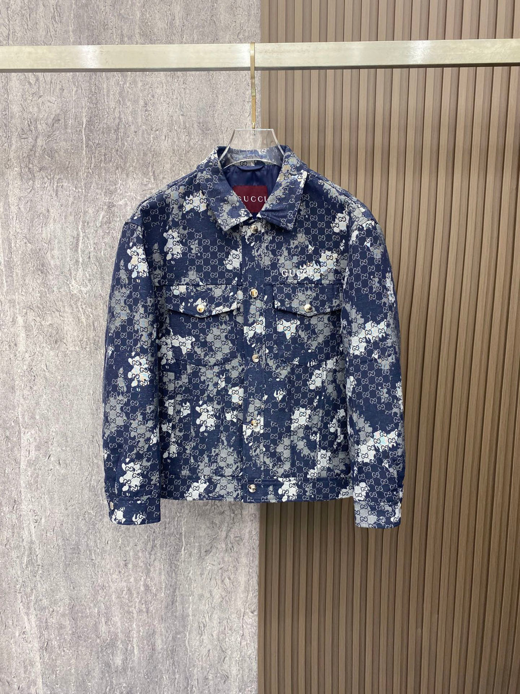 GUCCI  - Retro camouflage monogram print jacket