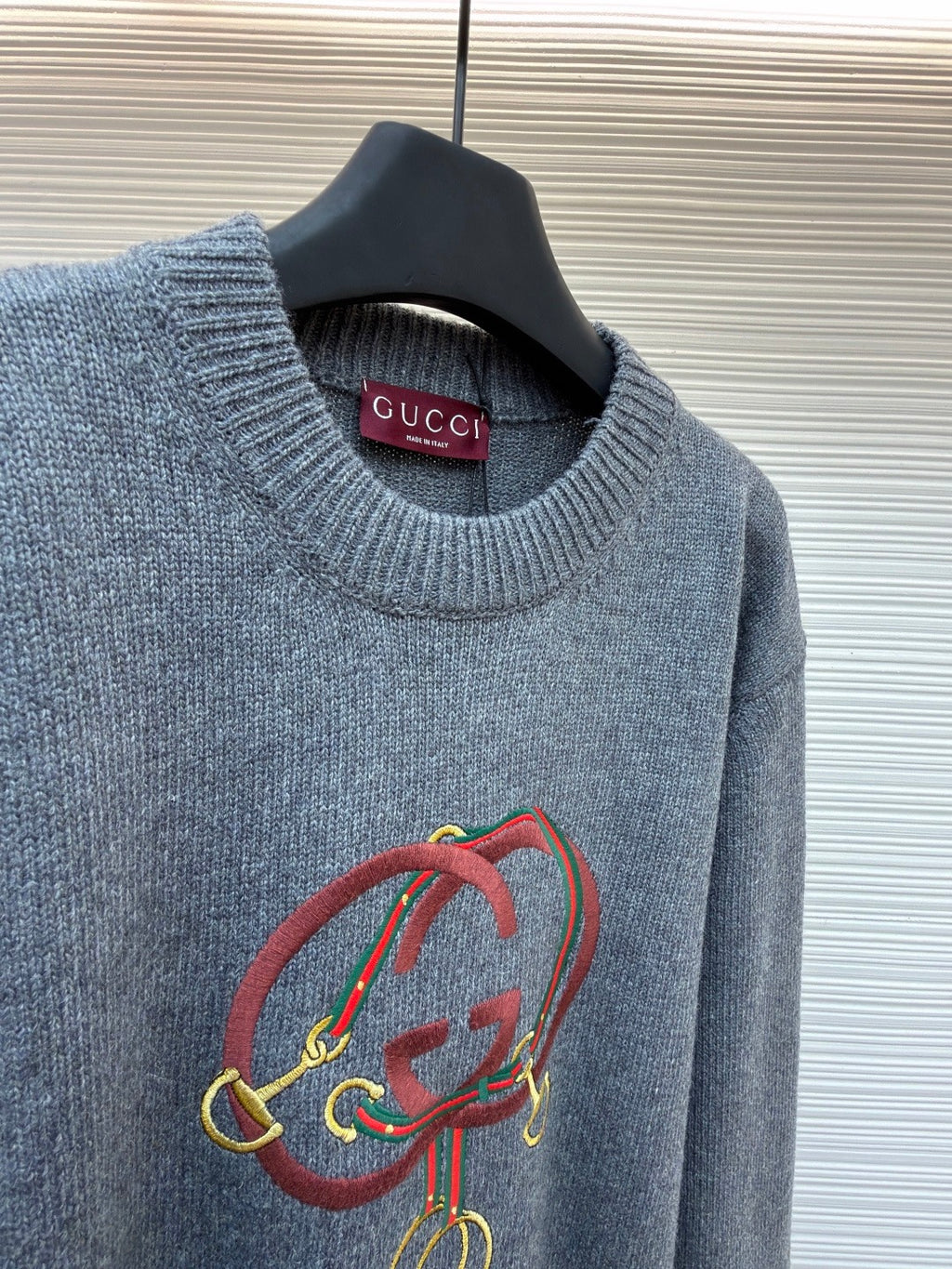 GUCCI  - Knit wool sweater with embroidery unisex