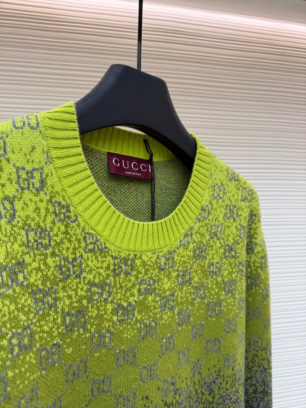 GUCCI  -  GG Wool Cashmere Jacquard Sweater