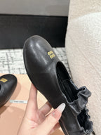 MIU MIU - Ruches nappa leather ballerinas