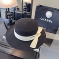 CHANEL - trimmed raffia sun hat