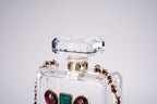 CHANEL - Chanel Clear/Gold Plexiglass Perfume Bottle Evening Bag