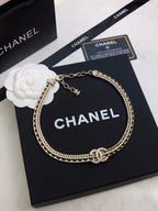 CHANEL - Crystal CC Choker Necklace