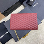 SAINT LAURENT- Red Leather Handbag