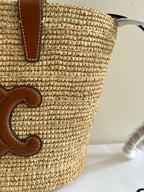 CELINE - TEEN COUFFIN IN WICKER AND NATURAL CALFSKIN