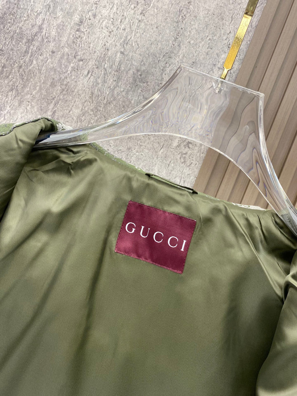 GUCCI  - Retro camouflage monogram print jacket