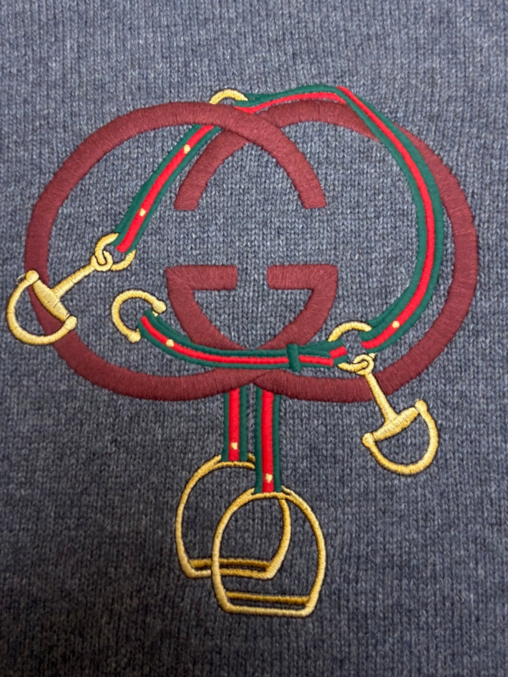 GUCCI  - Knit wool sweater with embroidery unisex