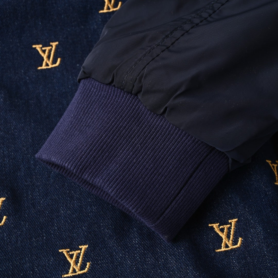 LOUIS VUITTON - Upcycled Denim Varsity Jacket