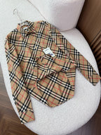 BURBERRY - Slim Fit Check Cotton Poplin Shirt