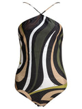PUCCI - Patterned Halterneck One-Piece Swimsuit