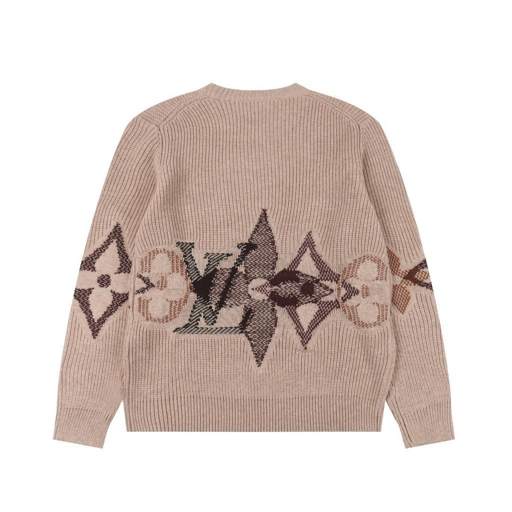 LOUIS VUITTON - Applikation ribbet strik sweater
